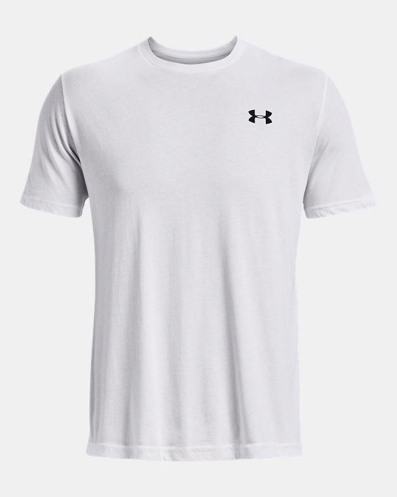 남성 UA 레프트 체스트 락업 티셔츠 in White image number 4